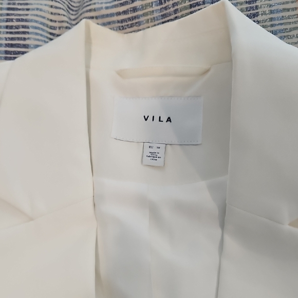 VILA Cream Tailored Suit, Size M - Picture 4 of 8